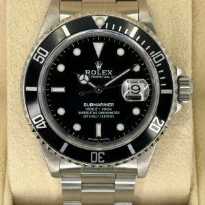 1991 Rolex Submariner Date 40mm 16610 with RSC Card