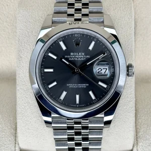 NEW Rolex 2023 Datejust 41mm 126300 Jubilee Rhodium Dial
