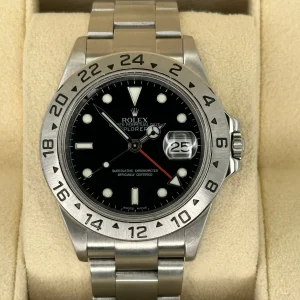 2002 Rolex Explorer II 40mm 16570 Stainless Steel Black Dial