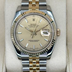 2005 Rolex Datejust 36mm 116233 Two-Tone Jubilee Champagne Dial