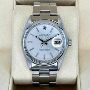 1983 Rolex Oyster Perpetual Date 34mm 1500 Stainless Steel Silver Dial