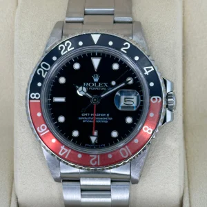 1987 Rolex GMT Master II "Coke" Fat Lady  16760 Black Dial w/RSC Card