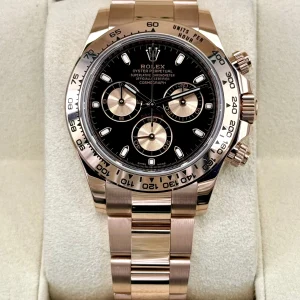 2020 Rolex Daytona 40mm116505 Rose Gold Black Dial