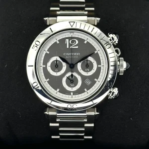 NEW 2023 Cartier Pasha 41mm Wspa0027 Chronograph Grey Dial