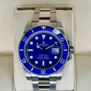 2012 Rolex Submariner "Smurf" 40mm 116619 White Gold Blue Dial