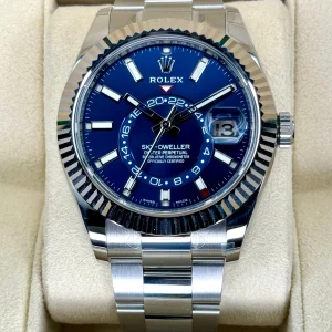 NEW 2022 Sky-Dweller 42mm 326934 Stainless Steel Oyster Blue Dial