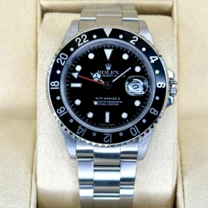 2003 Rolex GMT-Master II 40mm 16710LN Stainless Steel Black Dial