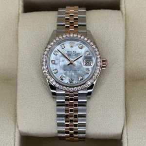 NEW 2023 Rolex Lady-Datejust 28mm 279381RBR MOP Diamond Dial