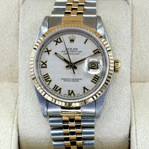 Rolex Datejust 36mm 16233 Two-Tone Jubilee Roman Numeral Pyramid Dial