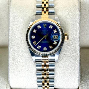Rolex Lady-Datejust 28mm 79173 Two-Tone Blue 10 Diamond Dial