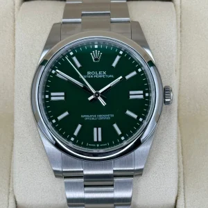 NEW 2023 Rolex Oyster Perpetual 41mm 124300 Green Dial