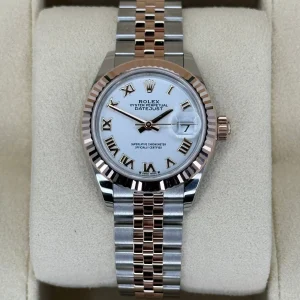 NEW 2023 Rolex Lady-Datejust 28mm 279171 Two-Tone Jubilee White Dial