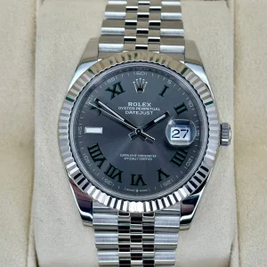 2021 Rolex Datejust 41mm Stainless Steel Jubilee Wimbledon Dial