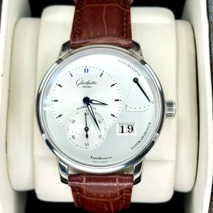 2015 Glashutte Original Panoreserve 40mm 1-65-01-22-12-04 Silver Dial