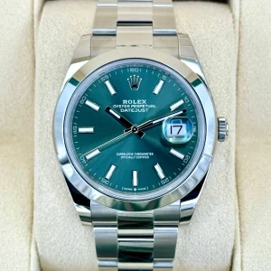 NEW 2025 Rolex Datejust 41mm 126300 Stainless Steel Oyster Green Dial