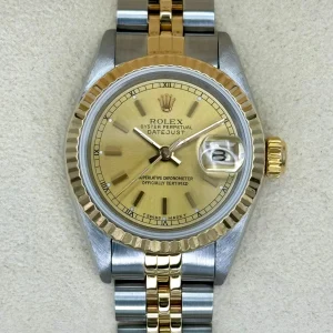 1990 Rolex Lady Datejust 26mm 69173 Two-Tone Jubilee Champagne Dial