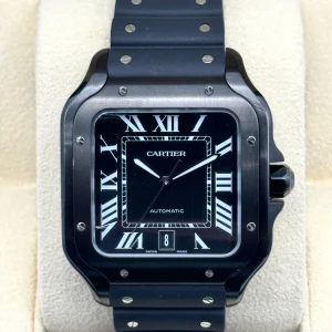 2023 Cartier Santos De Cartier 39.8mm WSSA0039 Steel Black Dial