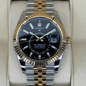 NEW 2024 Rolex Sky-Dweller 42mm 336933 Two-Tone Jubilee Black Dial