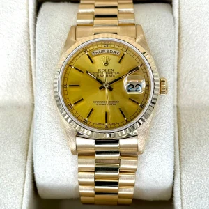 1995 Rolex Day-Date 36mm 18238 Presidential Champagne Dial