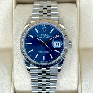 2020 Rolex Datejust 36mm 126234 Stainless Steel Jubilee Blue Dial
