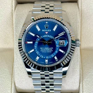 NEW 2023 Rolex Sky-Dweller 42mm 326934 Jubilee Blue Dial