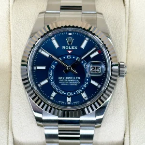 2022 Sky-Dweller 42mm 326934 Stainless Steel Oyster Blue Dial