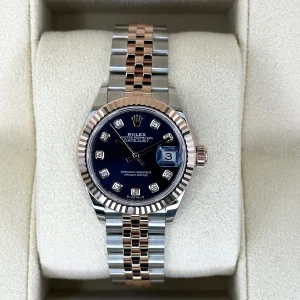 NEW 2025 Rolex Ladies Datejust 28mm 279171 Two-Tone Purple Diamond Dial