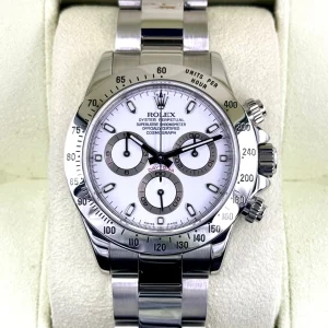 2005 Rolex Daytona 40mm 116520 Stainless Steel White Dial