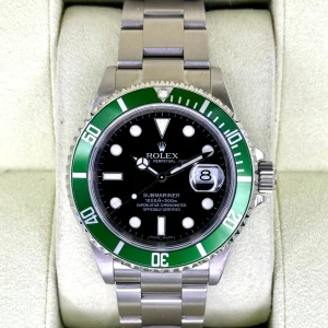 2009 Rolex Submariner "Kermit" 40mm 16610LV Stainless Steel Black Dial