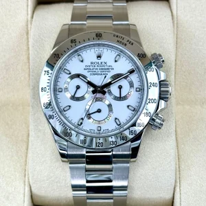 2015 Rolex Daytona 40mm 116520 Stainless Steel White APH Dial