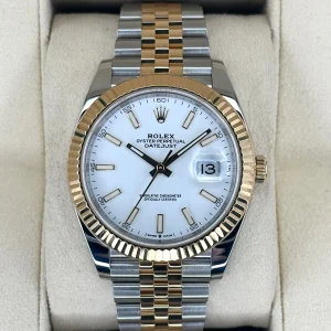 2022 Rolex Datejust 41mm 126333 Two-Tone Jubilee White Dial