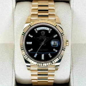 NEW Rolex Day-Date 40mm 228238 Black Onyx Diamond Dial
