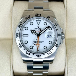 2017 Rolex Explorer II 42mm 216570 Polar White Dial