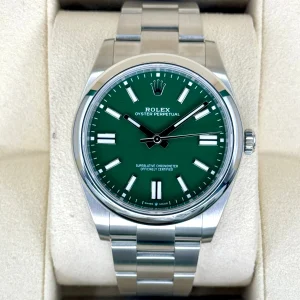 NEW 2023 Rolex Oyster Perpetual 41mm 124300 Green Dial