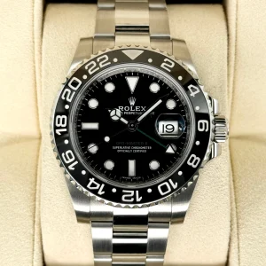 2018 Rolex GMT-Master II 40mm 116710LN Stainless Steel Black Dial