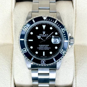 2001 Rolex Submariner Date 40mm 16610 Stainless Steel Black Dial