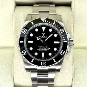 2014 Rolex Submariner 40mm 114060 Stainless Steel Black Dial