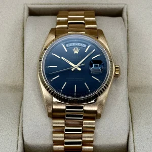 1981 Rolex Day-Date 36mm 18038 Presidential Black Dial