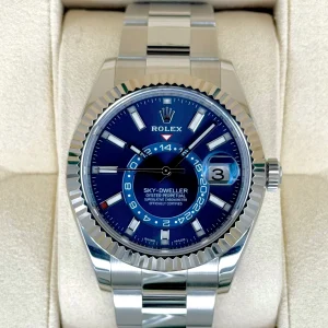 2020 Sky-Dweller 42mm 326934 Stainless Steel Oyster Blue Dial