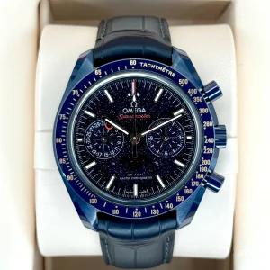 New 2024 Omega Speedmaster Moonphase 44.2mm 30493445203001 Blue Dial