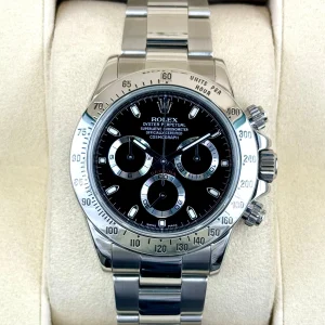 2015 Rolex Daytona 40mm 116520 Stainless Steel Black Dial