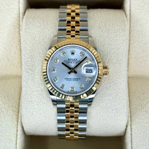 NEW 2024 Rolex Lady Datejust 28mm 279173 Jubilee Silver Diamond Dial