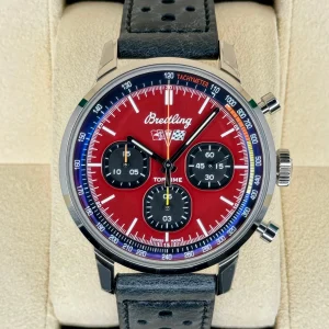 New 2024 Breitling Top Time Chronograph 42mm A25310 Steel Red Dial