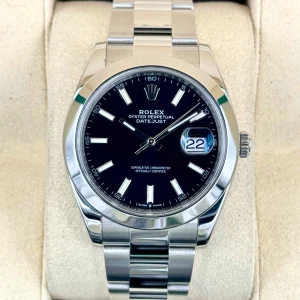 2020 Rolex Datejust 41mm 126300 Stainless Steel Oyster Black Dial