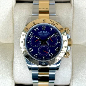 Rolex Daytona 40mm 116523 Two-Tone Blue Arabic Racing Dial