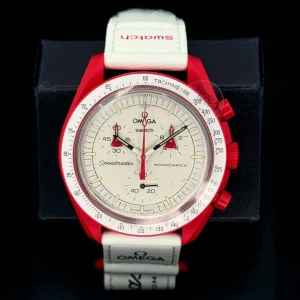 NEW Omega SO33R100 Bioceramic Moon Swatch  - Mission to Mars