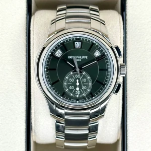 NEW 2024 Patek Philippe 5905/1A Flyback Chronograph Annual Calendar Olive Green Dial