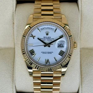 2019 Rolex Day-Date 40mm 228238 Presidential White Dial