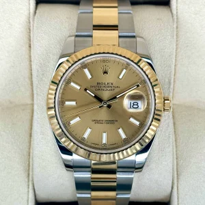 2017 Rolex Datejust 41mm 126333 Two-Tone Oyster Champagne Dial
