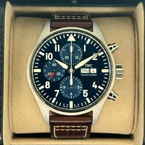 2022 IWC Pilot's Chronograph 43mm IW377714 Stainless Steel Blue Dial